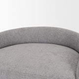 Hollyfield II Gray Fabric Seat W/ Gray Metal Base Bar Stool by Mercana at Eve Furniture