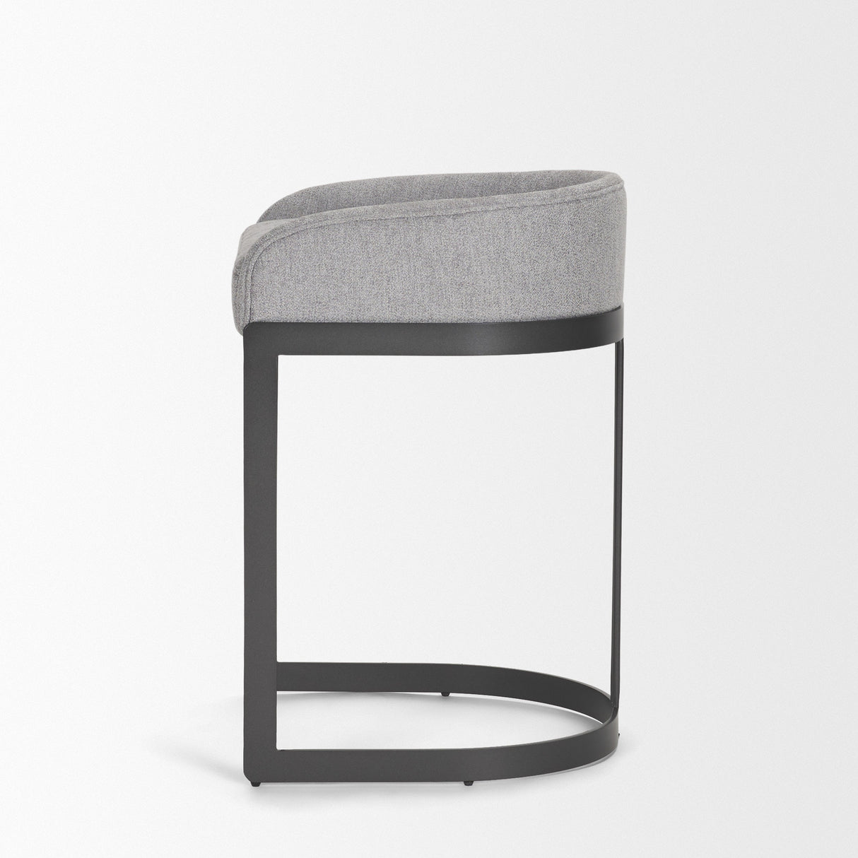 Hollyfield II Gray Fabric Seat W/ Gray Metal Base Counter Stool by Mercana at Eve Furniture