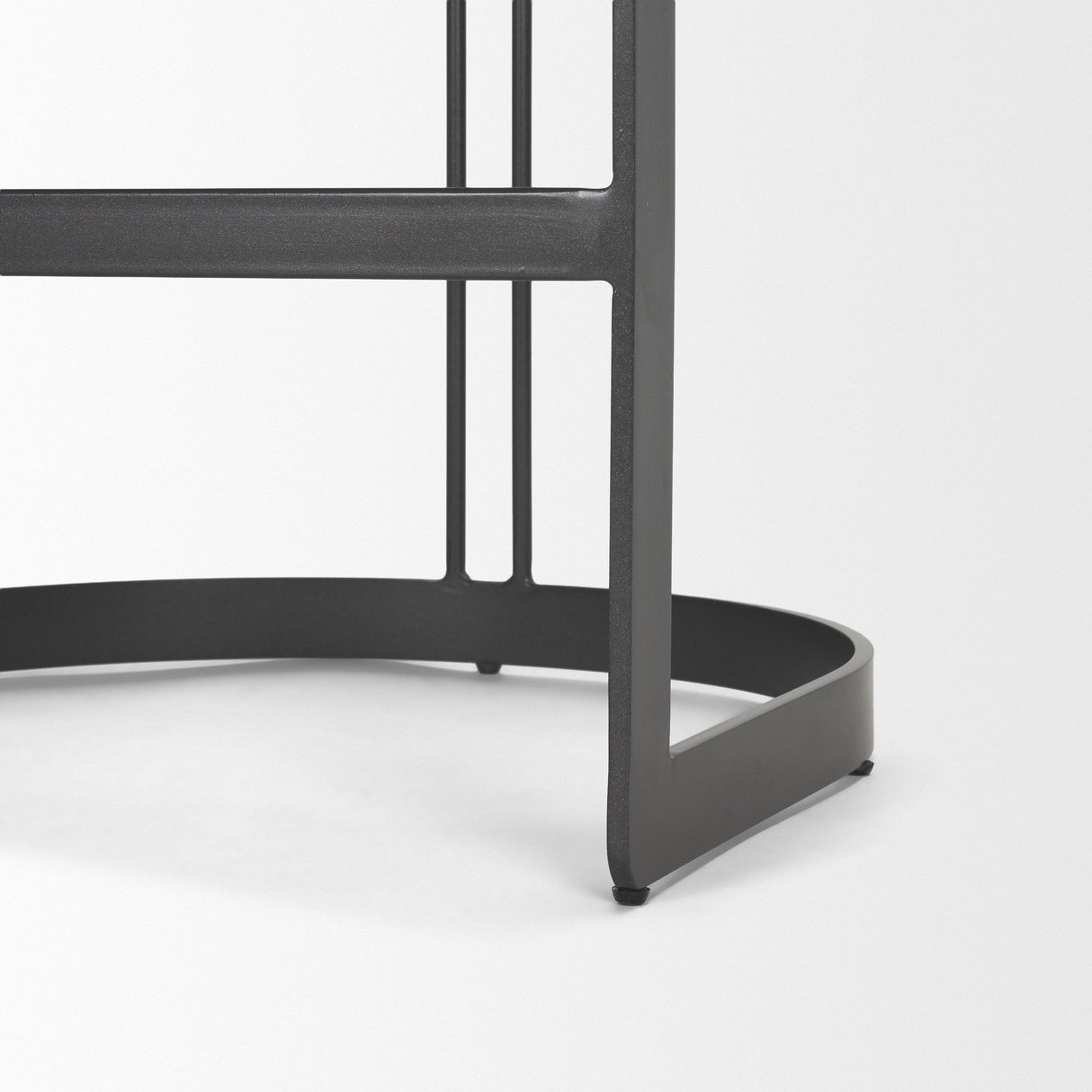 Hollyfield II Gray Fabric Seat W/ Gray Metal Base Counter Stool by Mercana at Eve Furniture
