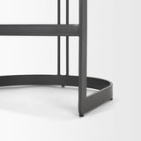 Hollyfield II Gray Fabric Seat W/ Gray Metal Base Counter Stool by Mercana at Eve Furniture
