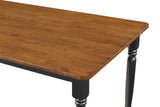 Hollyoak Walnut and Black Farmhouse Rectangular Dining Table with Turned Legs by Coaster at Eve Furniture
