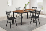 Hollyoak Walnut/Black 5-Piece Rectangular Dining Set by Coaster at Eve Furniture