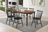 Hollyoak Walnut/Black 7-Piece Rectangular Dining Set by Coaster at Eve Furniture