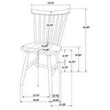 Hollyoak Windsor Spindle Back Dining Side Chairs Black (Set of 2) by Coaster at Eve Furniture