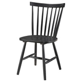Hollyoak Windsor Spindle Back Dining Side Chairs Black (Set of 2) by Coaster at Eve Furniture