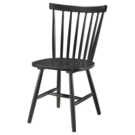 Hollyoak Windsor Spindle Back Dining Side Chairs Black (Set of 2) by Coaster at Eve Furniture