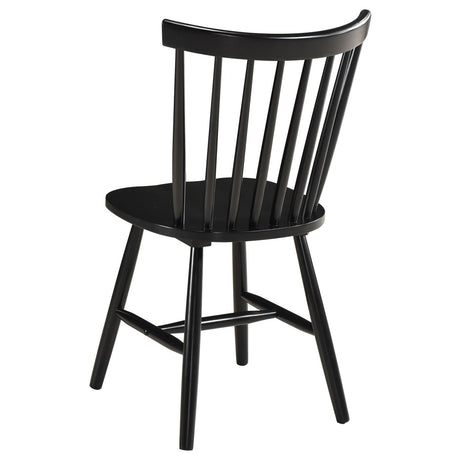 Hollyoak Windsor Spindle Back Dining Side Chairs Black (Set of 2) by Coaster at Eve Furniture