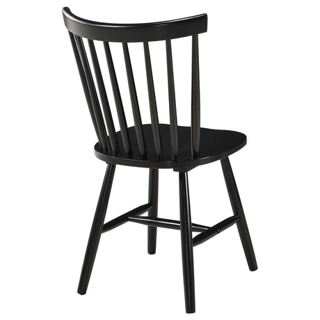 Hollyoak Windsor Spindle Back Dining Side Chairs Black (Set of 2) by Coaster at Eve Furniture