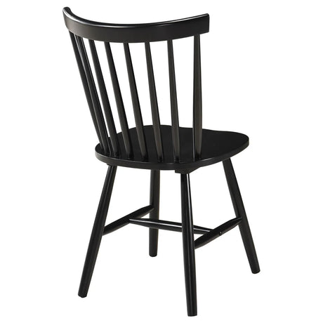 Hollyoak Windsor Spindle Back Dining Side Chairs Black (Set of 2) by Coaster at Eve Furniture