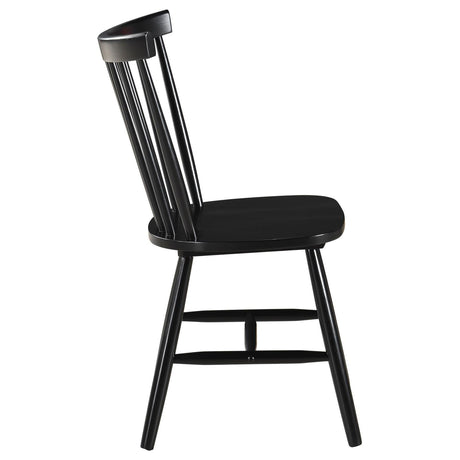 Hollyoak Windsor Spindle Back Dining Side Chairs Black (Set of 2) by Coaster at Eve Furniture
