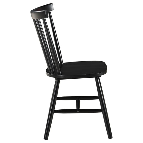 Hollyoak Windsor Spindle Back Dining Side Chairs Black (Set of 2) by Coaster at Eve Furniture