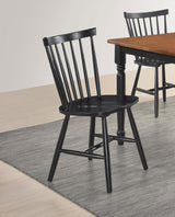 Hollyoak Windsor Spindle Back Dining Side Chairs Black (Set of 2) by Coaster at Eve Furniture