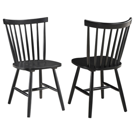 Hollyoak Windsor Spindle Back Dining Side Chairs Black (Set of 2) by Coaster at Eve Furniture