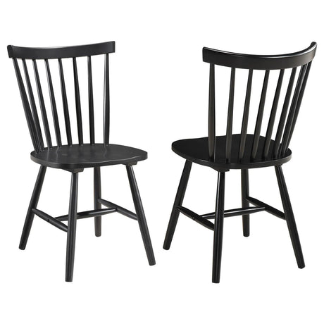 Hollyoak Windsor Spindle Back Dining Side Chairs Black (Set of 2) by Coaster at Eve Furniture