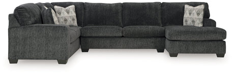 Hollyview Shadow 3-Piece Sectional with Chaise by Ashley at Eve Furniture