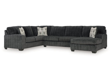 Hollyview Shadow 3-Piece Sectional with Chaise by Ashley at Eve Furniture