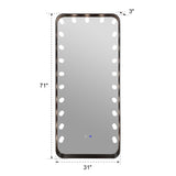 Hollywood 2 Black Floor Mirror by New Era Innovations at Eve Furniture