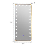 Hollywood 2 Gold Floor Mirror by New Era Innovations at Eve Furniture