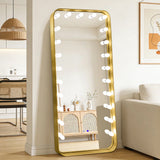 Hollywood 2 Gold Floor Mirror by New Era Innovations at Eve Furniture