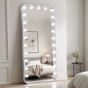 Hollywood 2 Silver Floor Mirror by New Era Innovations at Eve Furniture