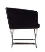 Hollywood Lounge Accent Chair in Black and Polished Chrome (set of 2) by Manhattan Comfort at Eve Furniture
