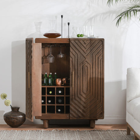 Holmes Bar Cabinet - Artisan Brown by Classic Home at Eve Furniture