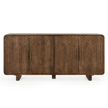 Holmes Artisan Brown 4 Door Buffet by Classic Home at Eve Furniture