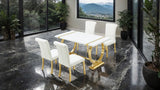 Holstebro Gold/White Side Chair Set of 2 by Furniture of America at Eve Furniture