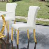 Holstebro Gold/White Side Chair Set of 2 by Furniture of America at Eve Furniture