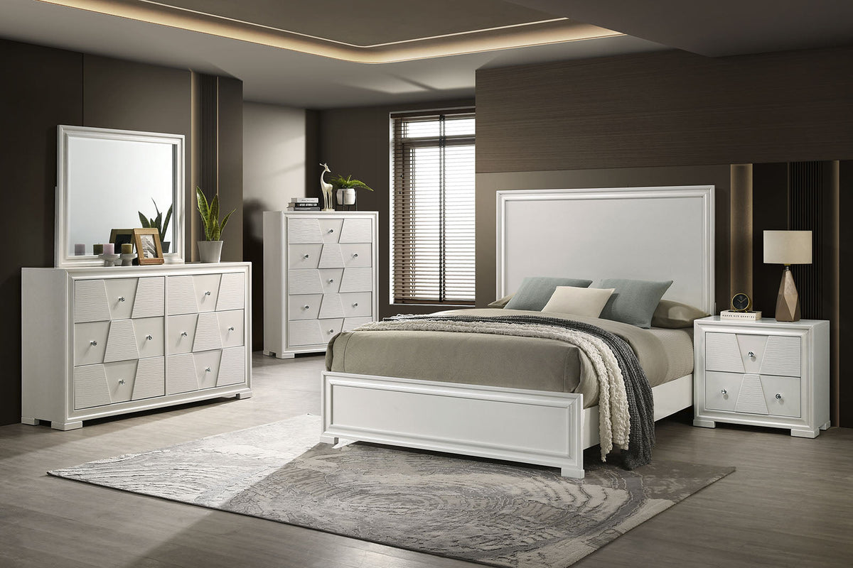 Holsted White Queen Bed by Furniture of America at Eve Furniture