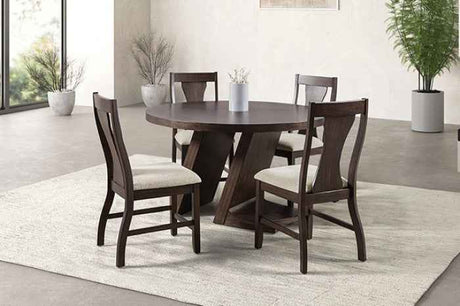 Holsworthy Espresso 5-Piece Dining Room Set by Furniture of America at Eve Furniture