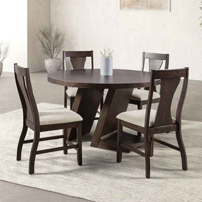 Holsworthy Espresso 5-Piece Dining Room Set by Furniture of America at Eve Furniture