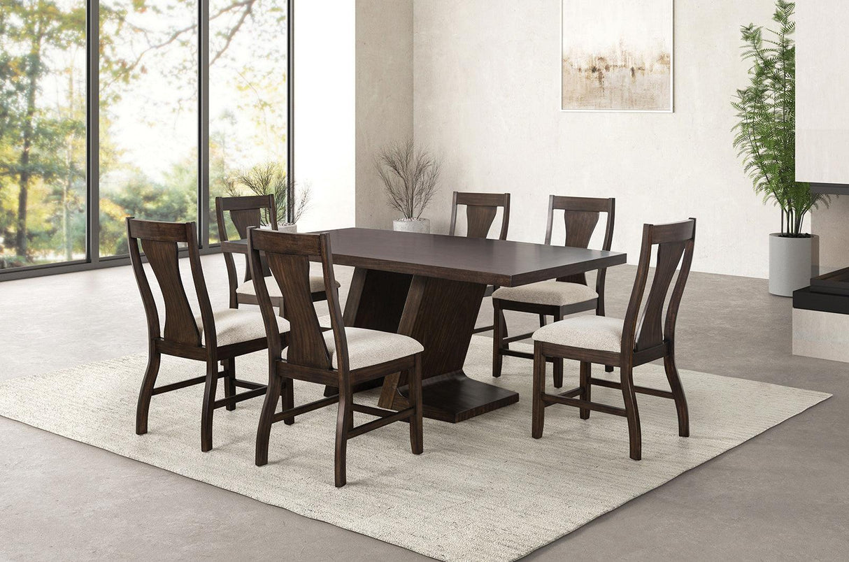 Holsworthy Espresso Dining Table Only by Furniture of America at Eve Furniture