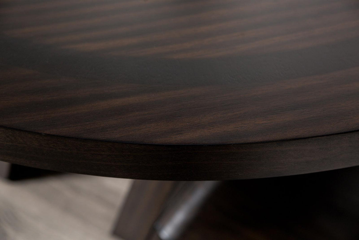 Holsworthy Espresso Round Dining Table Only by Furniture of America at Eve Furniture