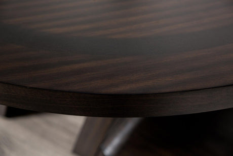 Holsworthy Espresso Round Dining Table Only by Furniture of America at Eve Furniture