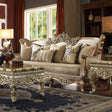 Homey Design HD-04 Marbled Champagne Silver Sofa by Homey Design at Eve Furniture