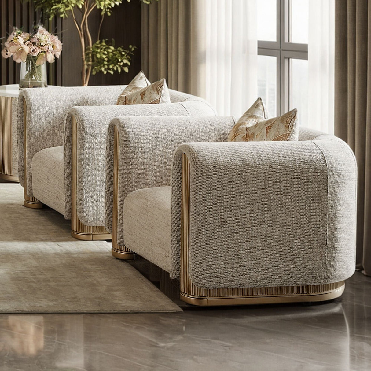 Homey Design HD-1032 3-Piece Sofa Set(Special Order)