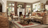 Homey Design HD-1601 in Metallic Antique Gold Sofa by Homey Design at Eve Furniture