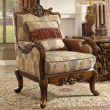 Homey Design HD-1601 in Metallic Antique Gold Sofa by Homey Design at Eve Furniture