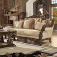 Homey Design HD-1609 Metallic Antique Gold/Perfect Brown Sofa by Homey Design at Eve Furniture