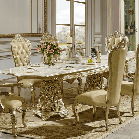 Homey Design HD-1812 Champagne Buffet by Homey Design at Eve Furniture
