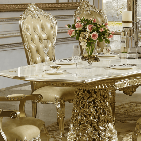 Homey Design HD-1812 Champagne Buffet by Homey Design at Eve Furniture