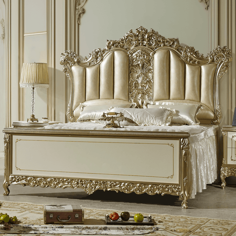 Homey Design HD-1812 Champagne Nightstand by Homey Design at Eve Furniture