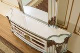 Homey Design HD-1881 Ivory Bronzed Copper Buffet by Homey Design at Eve Furniture