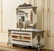 Homey Design HD-1881 Ivory Bronzed Copper Buffet by Homey Design at Eve Furniture
