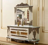 Homey Design HD-1881 Ivory Bronzed Copper Buffet by Homey Design at Eve Furniture