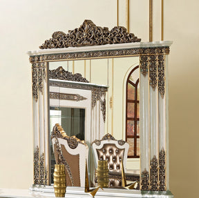 Homey Design HD-1881 Ivory Bronzed Copper Mirror by Homey Design at Eve Furniture