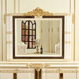 Homey Design HD-1882 Ivory Gold Mirror by Homey Design at Eve Furniture