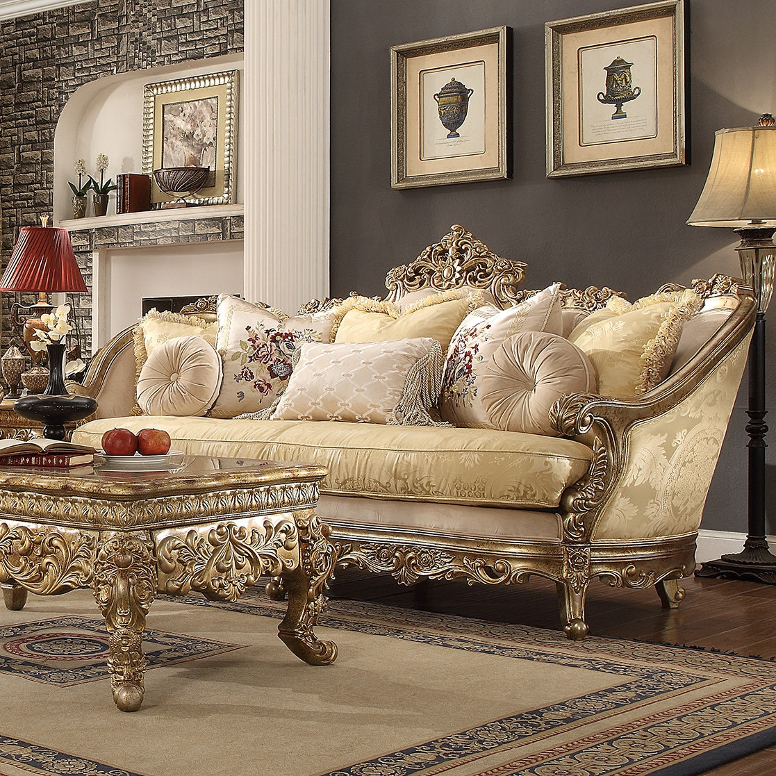Homey Design HD-2626 Metallic Bright Gold 3-Piece Set by Homey Design at Eve Furniture