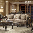 Homey Design HD-2658 Metallic Antique Gold/Perfect Brown Sofa by Homey Design at Eve Furniture